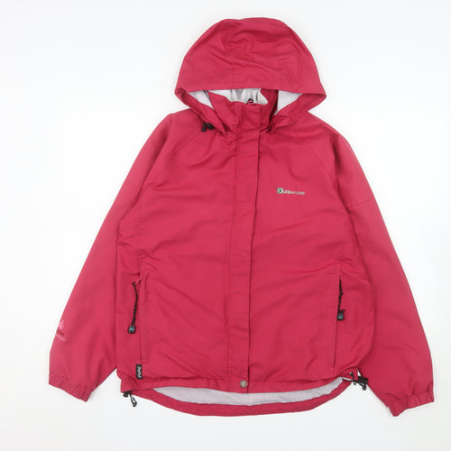 Outdoorscene Women's Pink Waterproof Hooded Rain Jacket Size 10