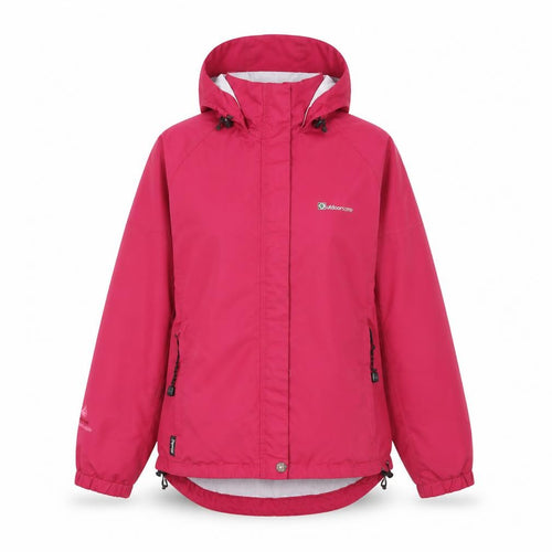 Outdoorscene Women's Pink Waterproof Hooded Rain Jacket Size 10