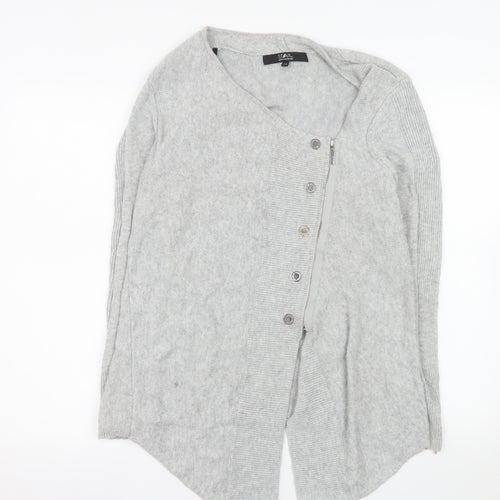 Star by Julien Macdonald Women's Grey V-Neck Cardigan Size 14