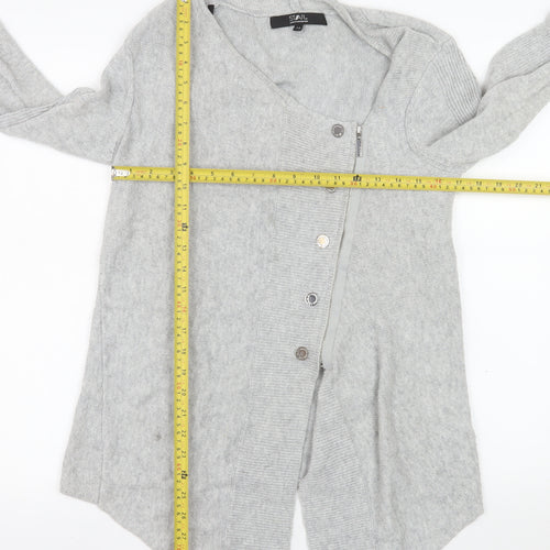 Star by Julien Macdonald Women's Grey V-Neck Cardigan Size 14