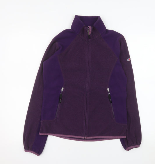 Berghaus Womens Purple Fleece Jacket Size 10 Full Zip Outdoor