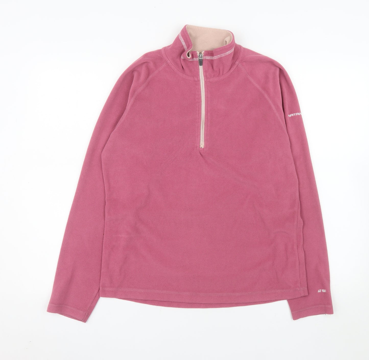 Trespass Women Pink Fleece 1/2 Zip Pullover Sweatshirt UK 14 Large