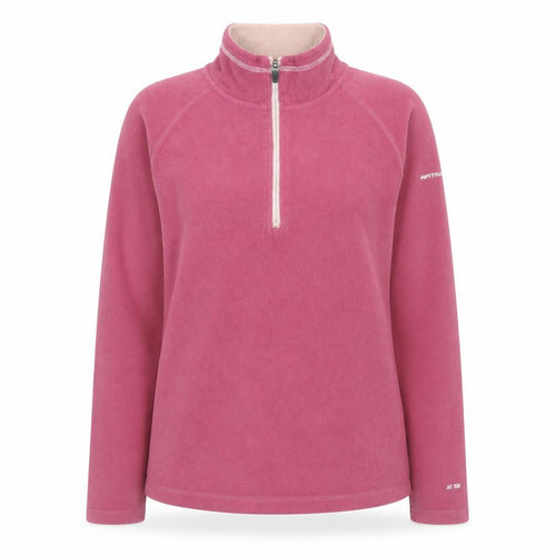 Trespass Women Pink Fleece 1/2 Zip Pullover Sweatshirt UK 14 Large
