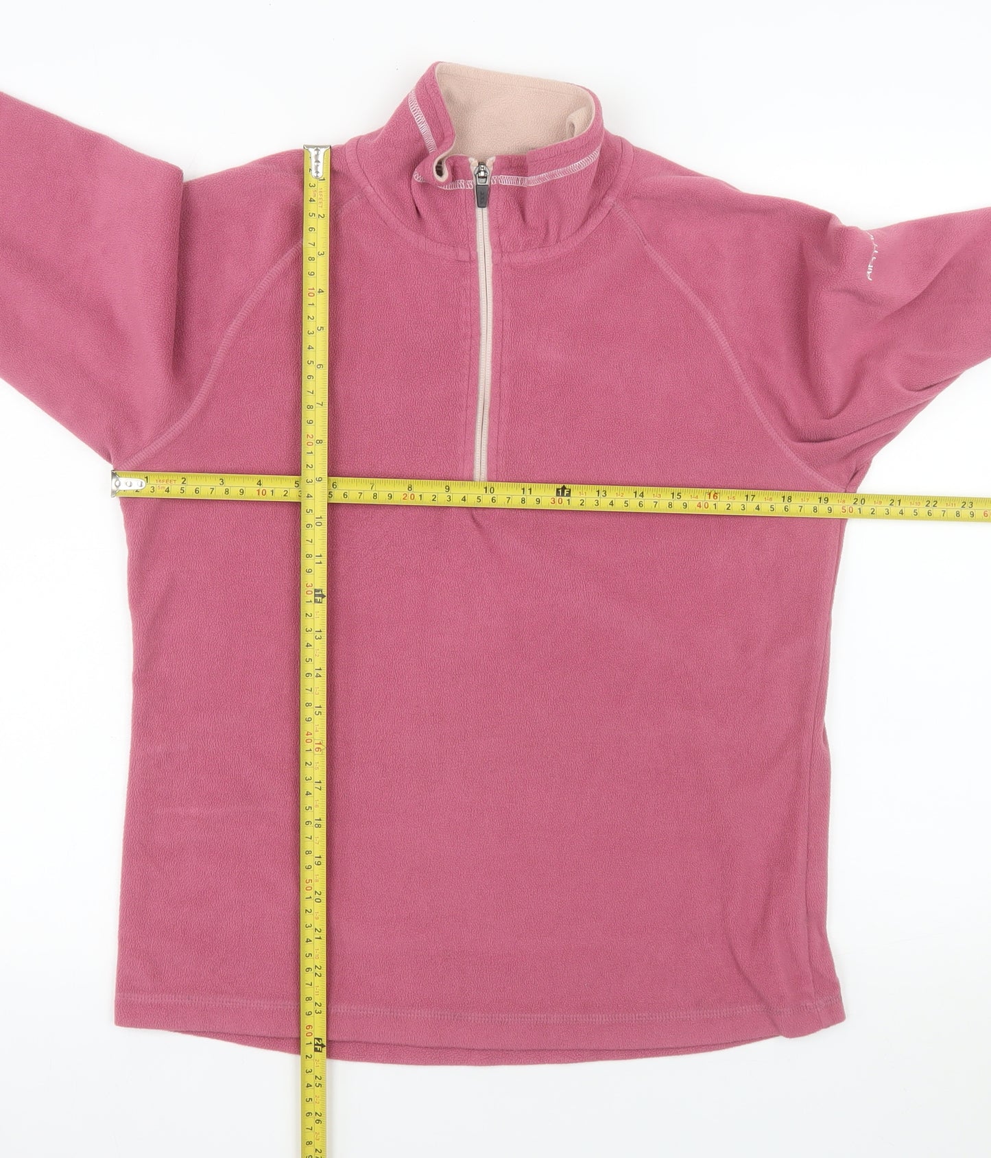 Trespass Women Pink Fleece 1/2 Zip Pullover Sweatshirt UK 14 Large