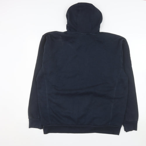 Slazenger Mens Blue Pullover Hoodie L Logo Drawstring Sweatshirt