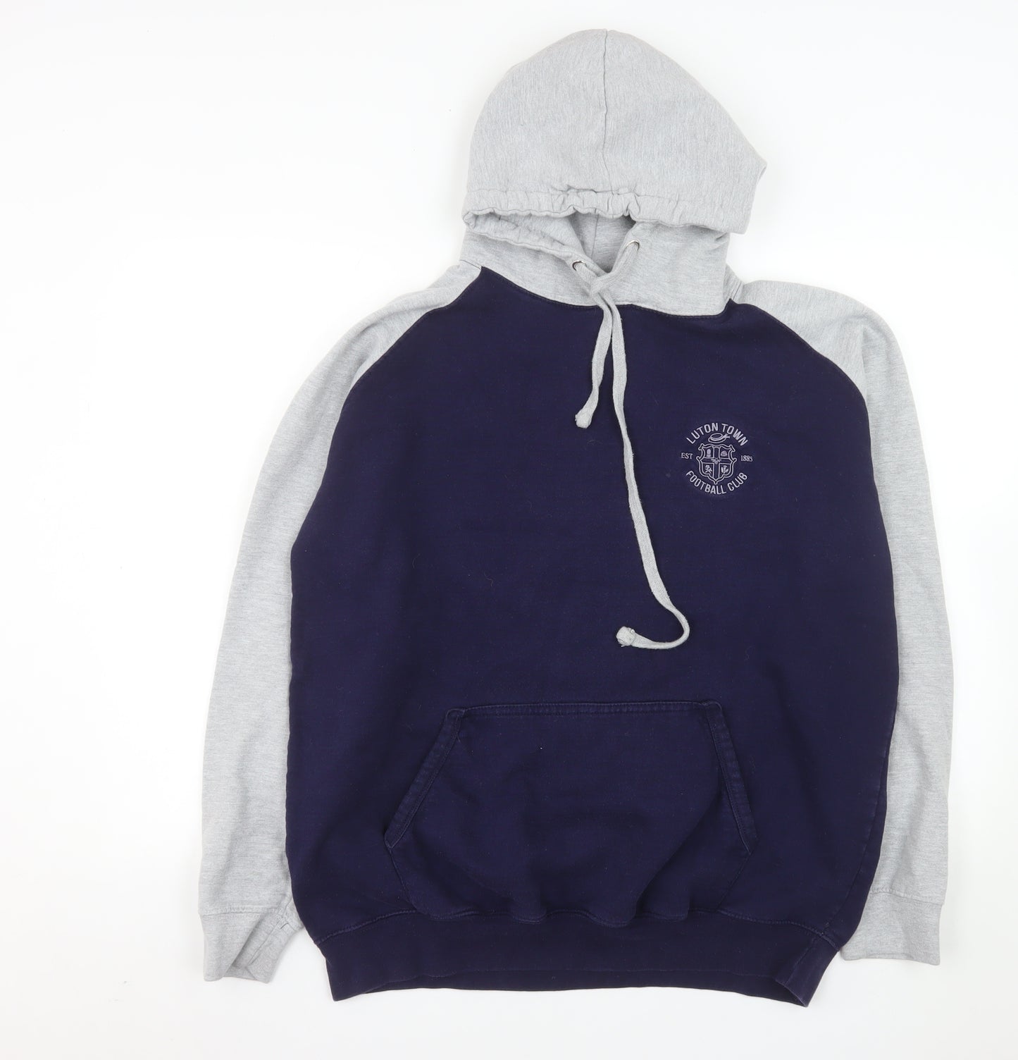 Luton Town Football Club Men's Blue Grey Pullover Hoodie XL