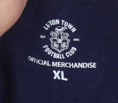 Luton Town Football Club Men's Blue Grey Pullover Hoodie XL