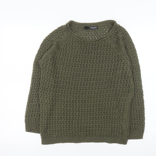 Esmara Women’s Green Acrylic Chunky Knit Jumper Size 12