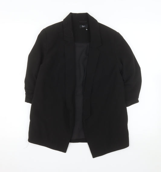 F&F Women’s Black Mid-Length Blazer Jacket Size 10 Regular Fit