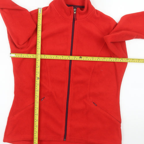 Marks and Spencer Women Red Fleece Full Zip Jacket Size 12