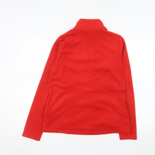 Marks and Spencer Women Red Fleece Full Zip Jacket Size 12