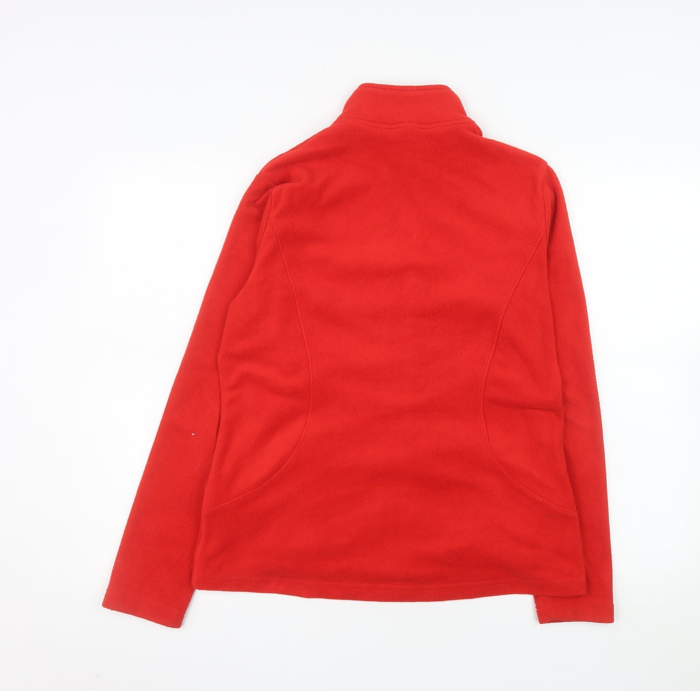 Marks and Spencer Women Red Fleece Full Zip Jacket Size 12