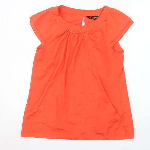 Dorothy Perkins Women's Orange Short Sleeve Tunic Blouse Size 12