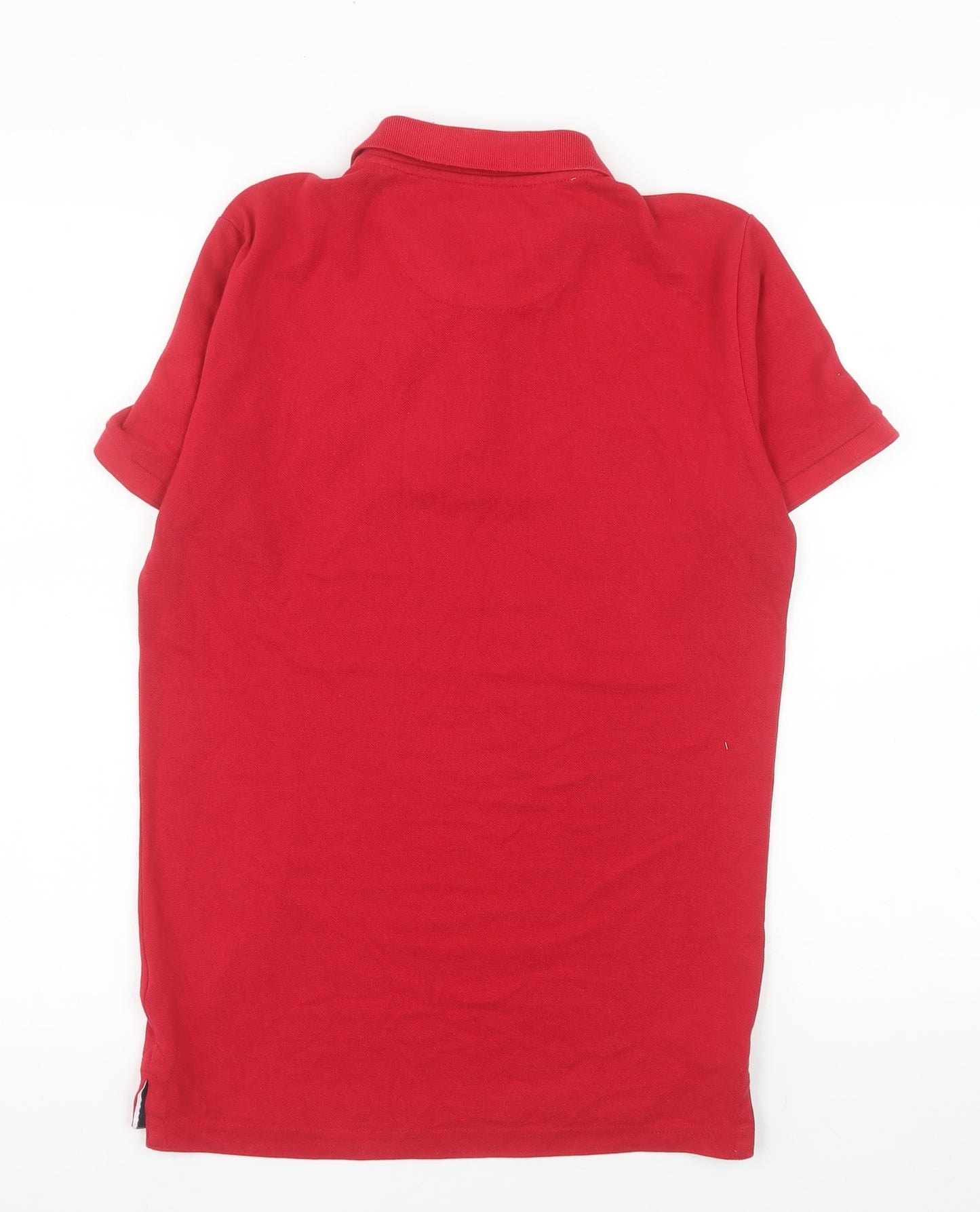 Scott Ellis Men's Red Cotton Blend Polo Shirt XS