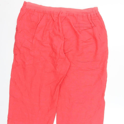 Being Casual Women’s Pink Linen Blend Bermuda Shorts Size 14