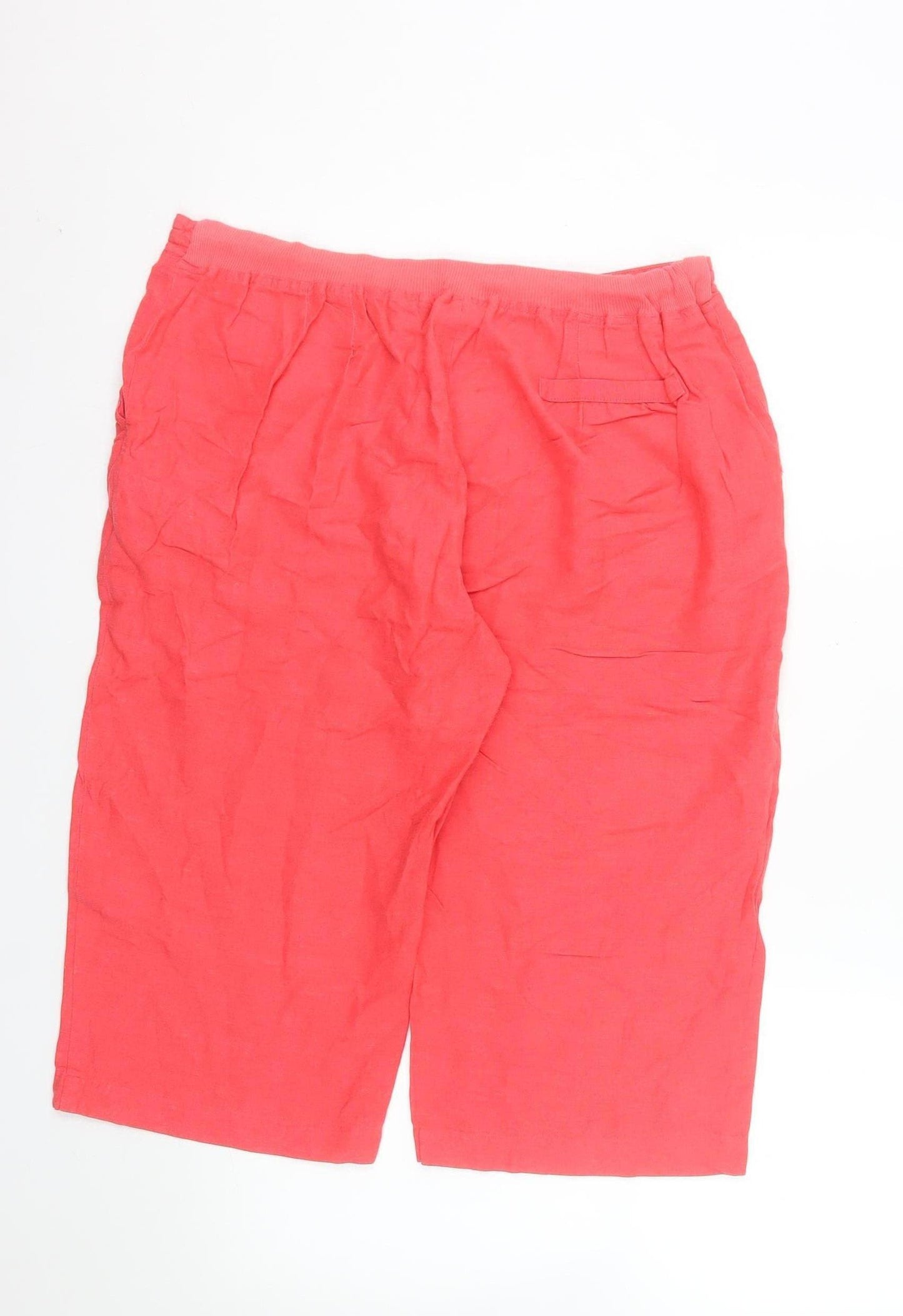 Being Casual Women’s Pink Linen Blend Bermuda Shorts Size 14