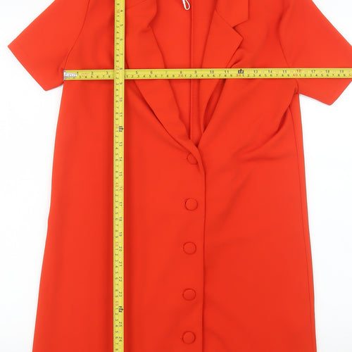 Zara Women’s Red Mid-Length Short Sleeve Blazer Dress M