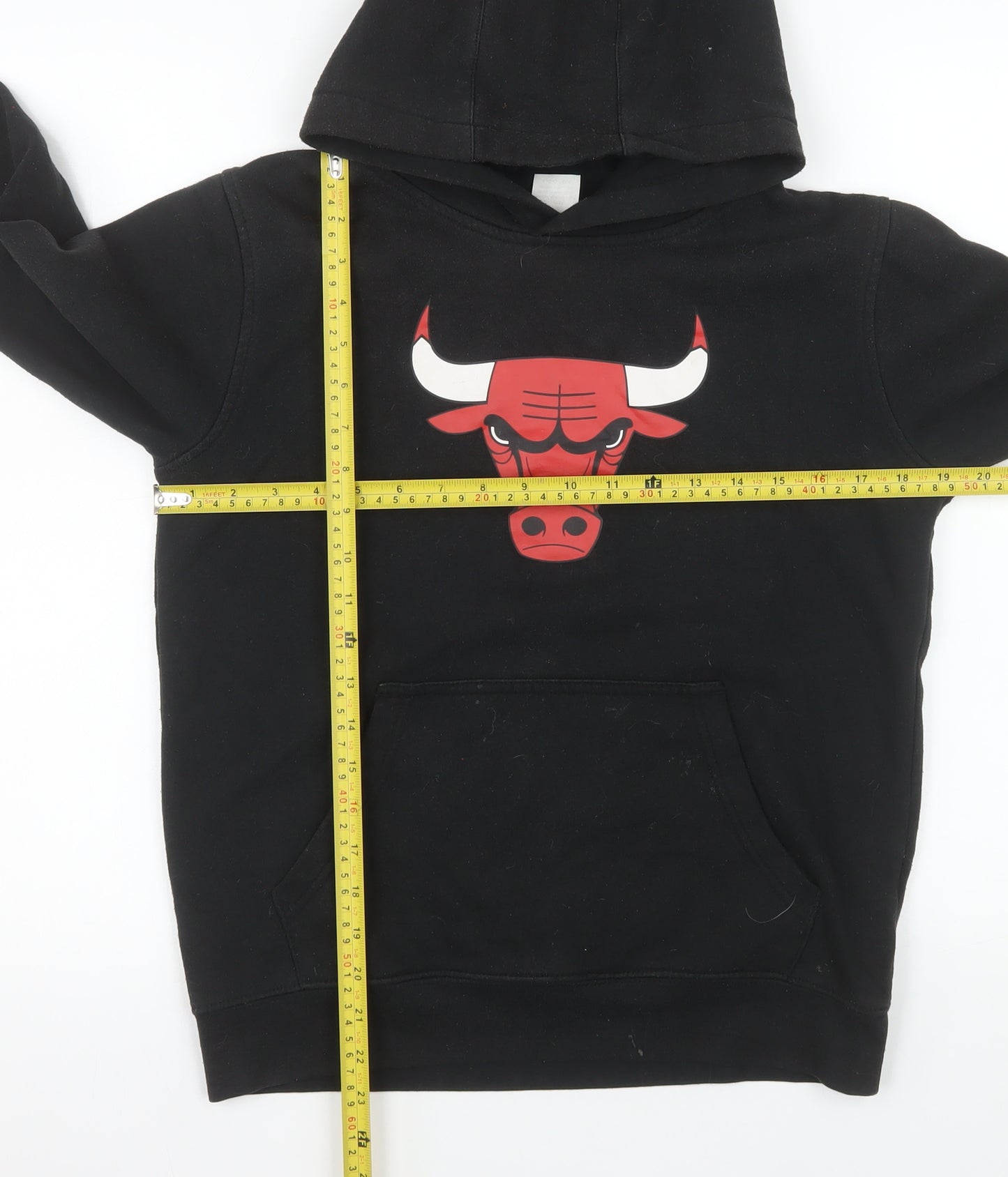 NBA Boys Black Hoodie 14-16 Years Pullover Basketball Logo Sweatshirt