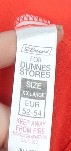 St. Bernard Women’s Red Short Sleeve Basic Blouse Size 2XL