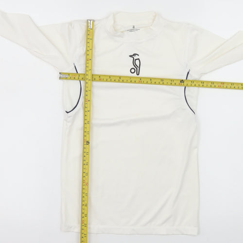 Original Penguin Boys Ivory Long Sleeve Athletic Top Size 10-11Y Lightweight Stretch