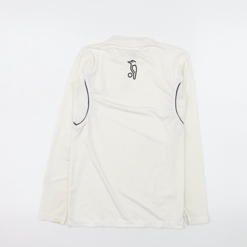 Original Penguin Boys Ivory Long Sleeve Athletic Top Size 10-11Y Lightweight Stretch