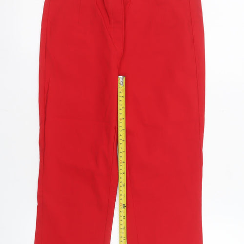 Stehmann Women's Red Capri Trousers Size 10 Viscose Blend