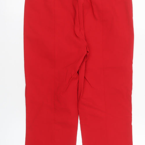 Stehmann Women's Red Capri Trousers Size 10 Viscose Blend