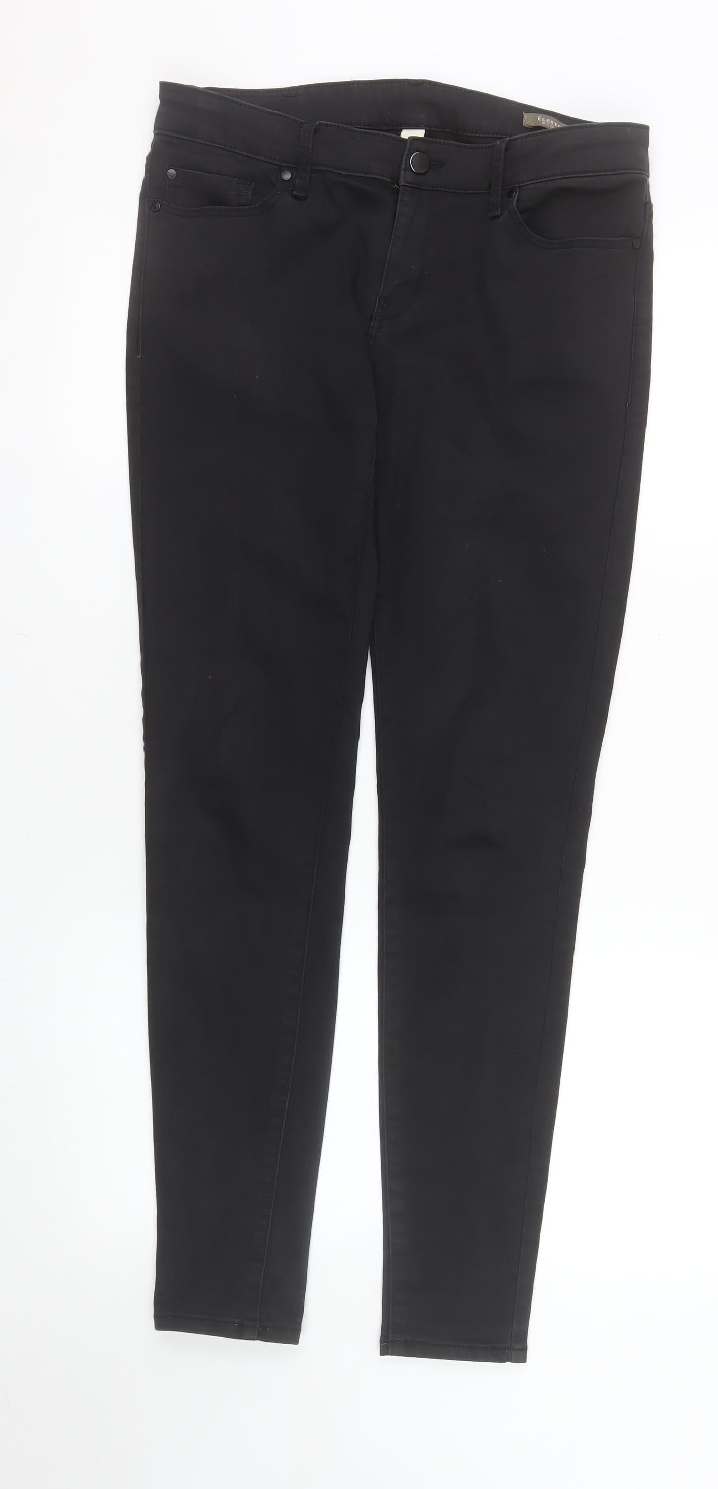 Mango Women’s Black Skinny Mid Rise Stretch Jeans Size 12