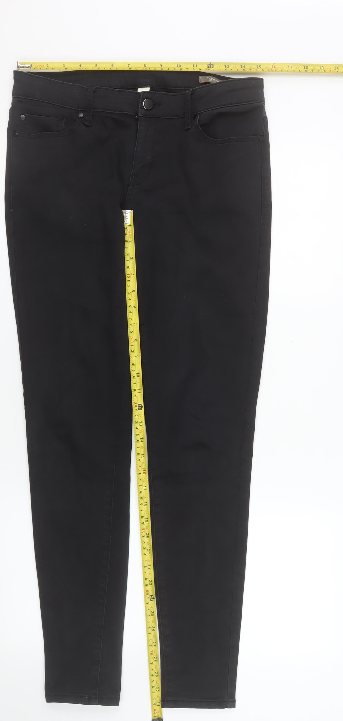 Mango Women’s Black Skinny Mid Rise Stretch Jeans Size 12