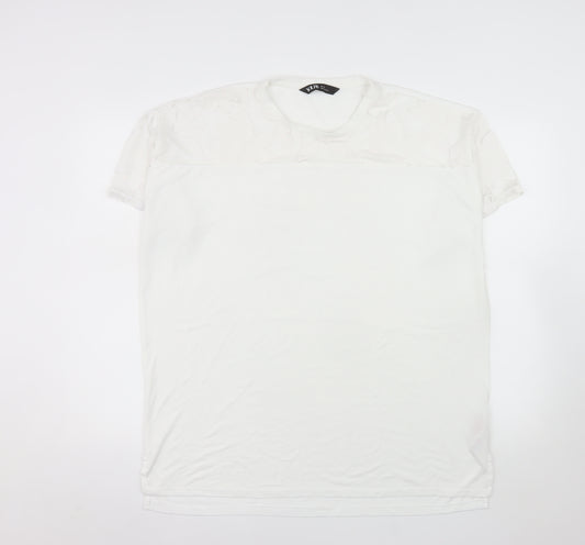 Yours Women’s White Size 14 Short Sleeve Basic T-Shirt