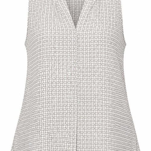 Ann Taylor Petite Women's Grey Sleeveless V-Neck Blouse Size L