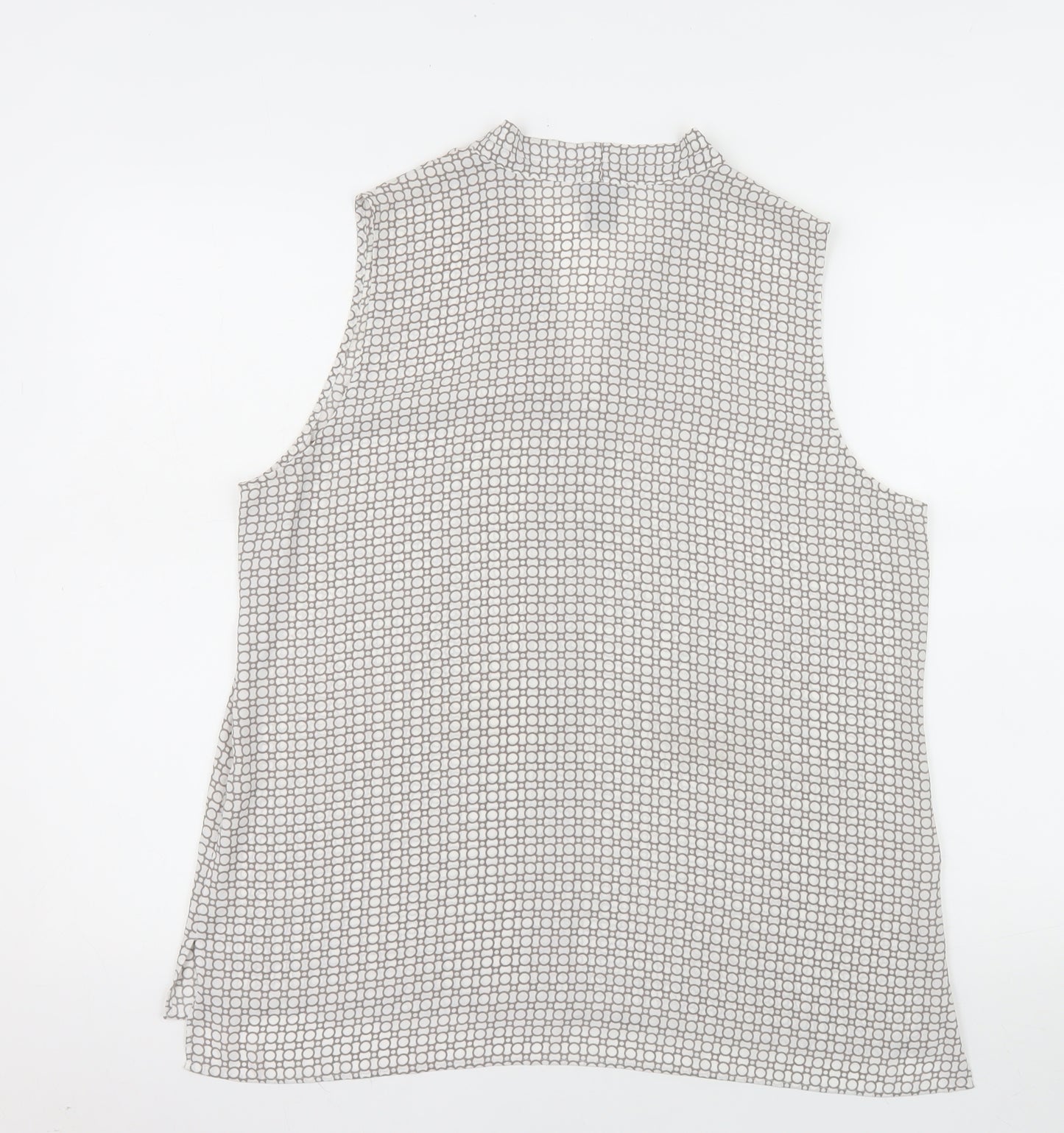 Ann Taylor Petite Women's Grey Sleeveless V-Neck Blouse Size L