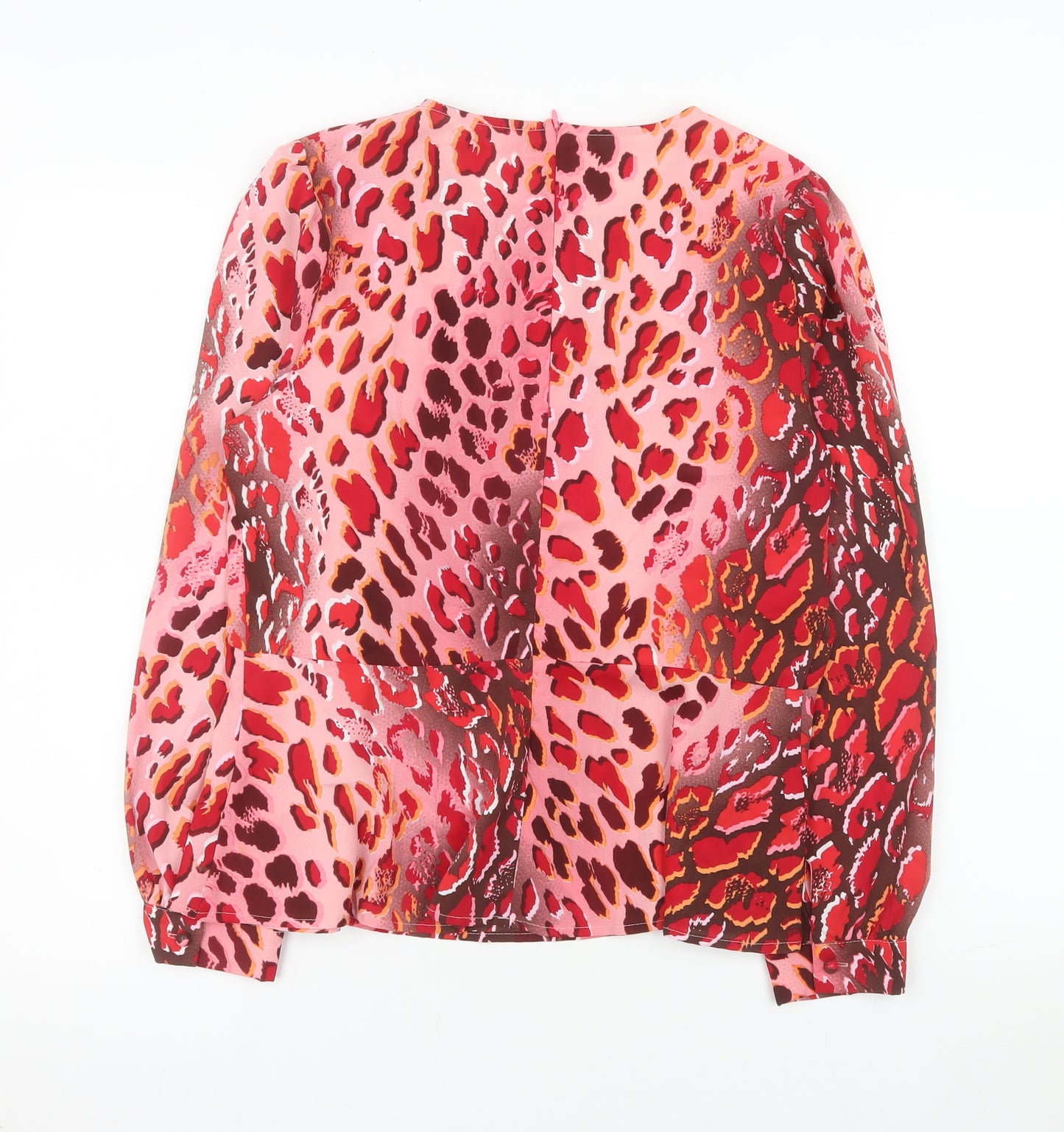 Emily & Me London Women’s Pink Animal Print Blouse Size 12