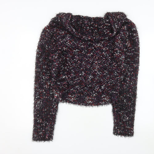 J'aime Lavie Paris Womens Multicoloured Size 14 Cowl Neck Chunky Knit Cardigan