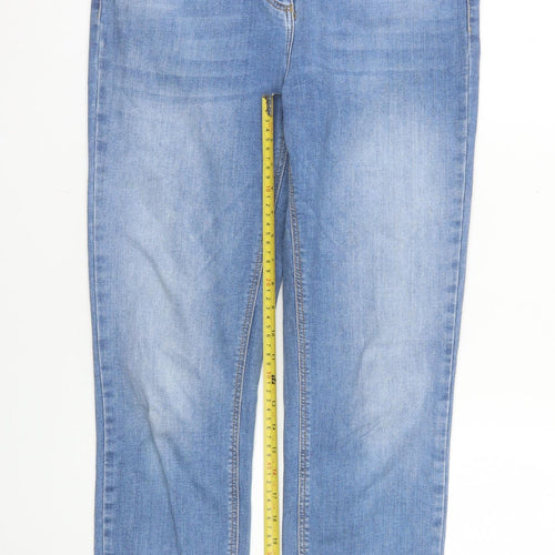 Motivi Women Blue Size 10 Straight Stretch Denim Jeans