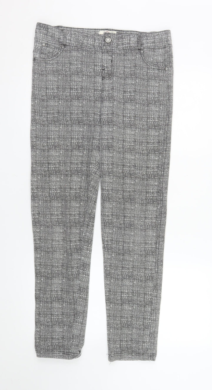 Lee Cooper Women Grey Slim Fit Jegging Trousers Size 12