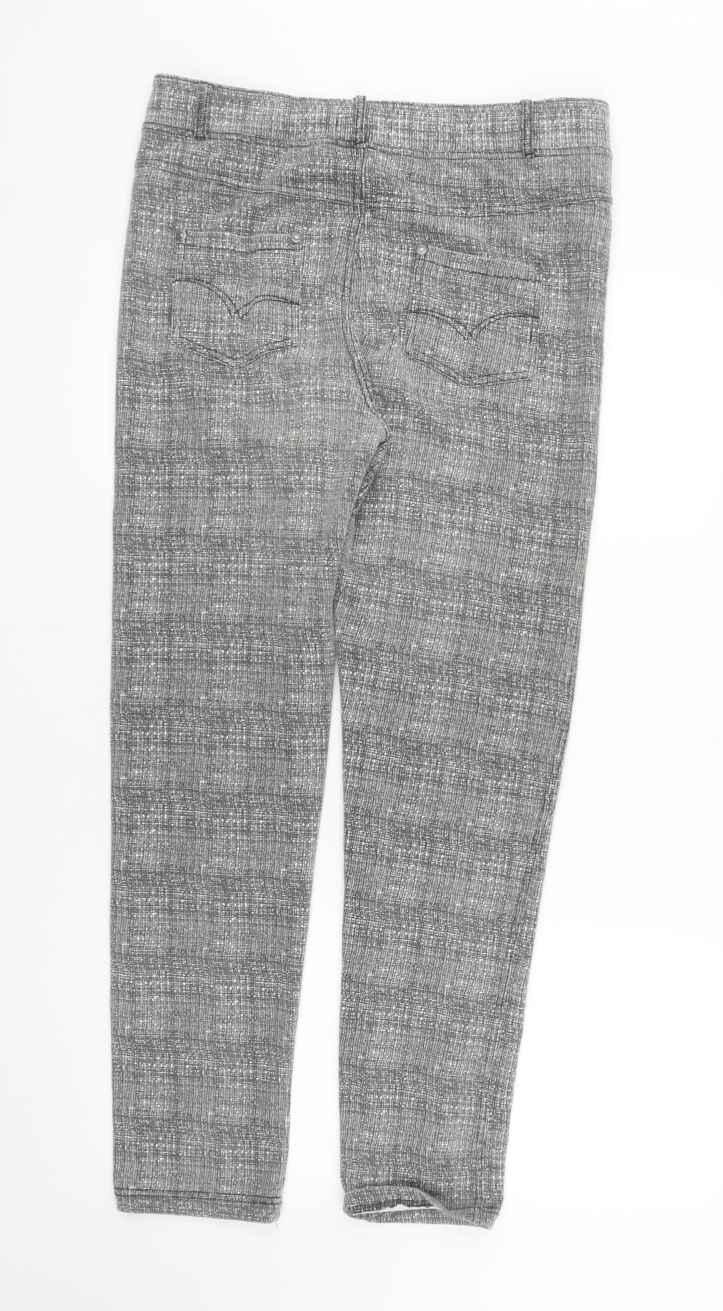 Lee Cooper Women Grey Slim Fit Jegging Trousers Size 12