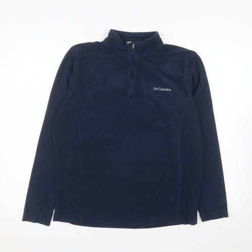 Columbia Men's Blue Fleece 1/4 Zip Pullover Jacket Size M
