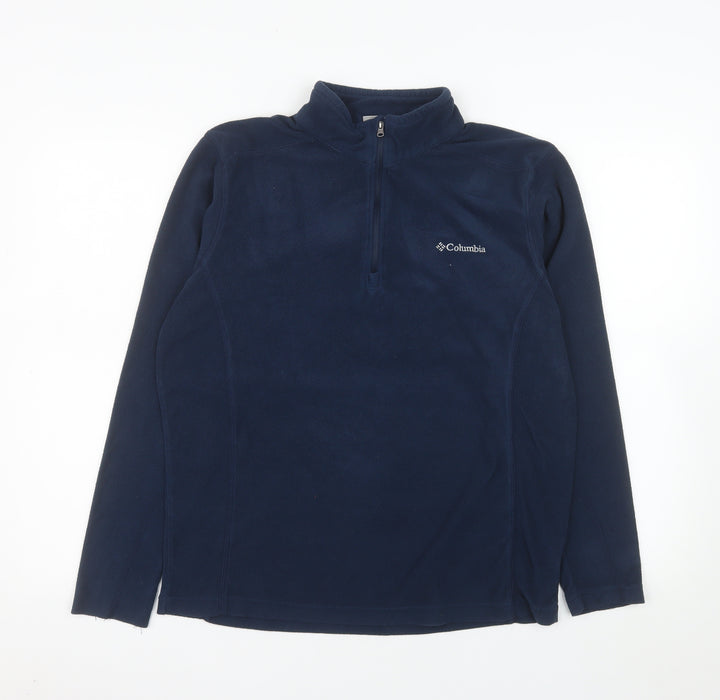 Columbia Men's Blue Fleece 1/4 Zip Pullover Jacket Size M