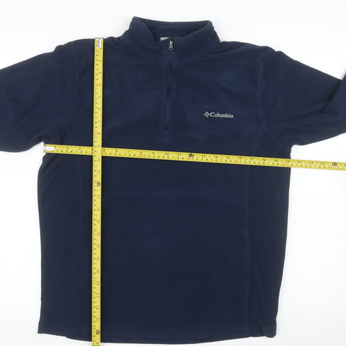 Columbia Men's Blue Fleece 1/4 Zip Pullover Jacket Size M