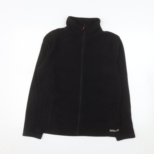 Gelert Women Black Full Zip Fleece Jacket UK 12 Outdoor Warm Layer