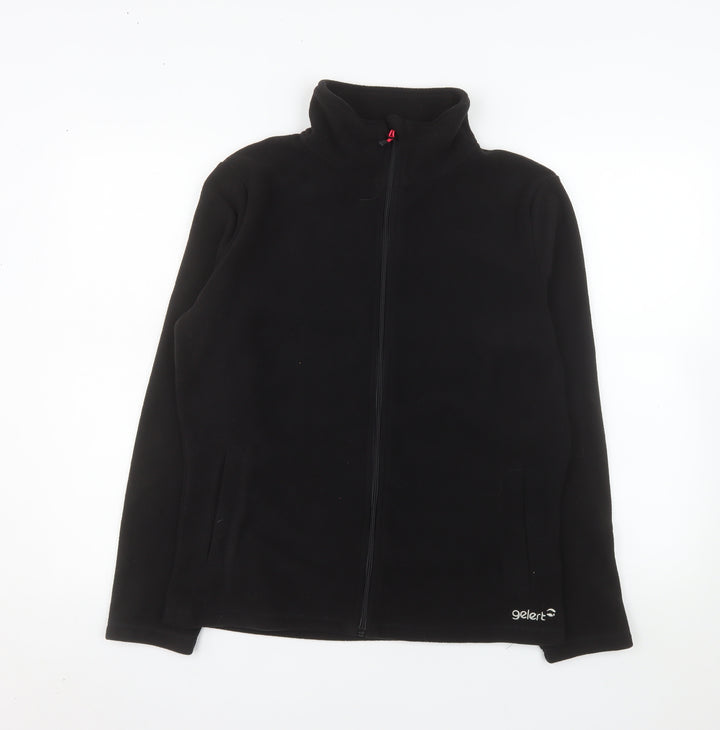 Gelert Women Black Full Zip Fleece Jacket UK 12 Outdoor Warm Layer