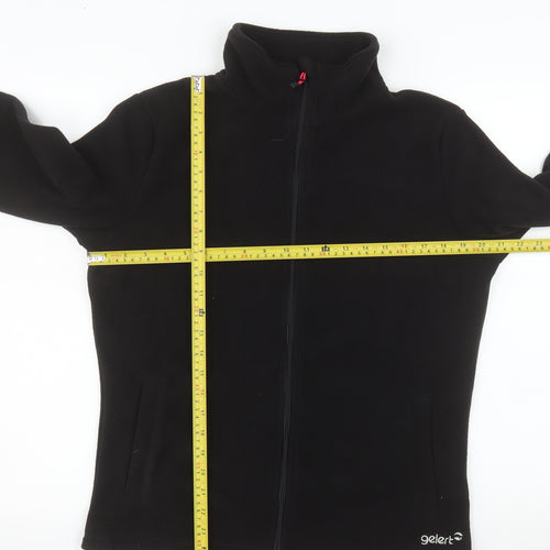 Gelert Women Black Full Zip Fleece Jacket UK 12 Outdoor Warm Layer