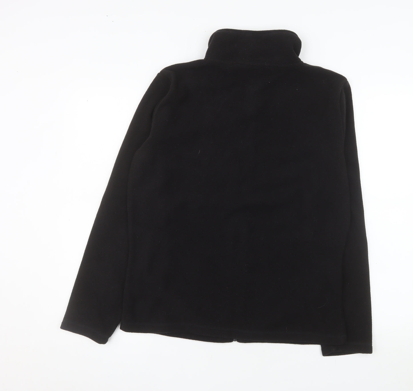 Gelert Women Black Full Zip Fleece Jacket UK 12 Outdoor Warm Layer