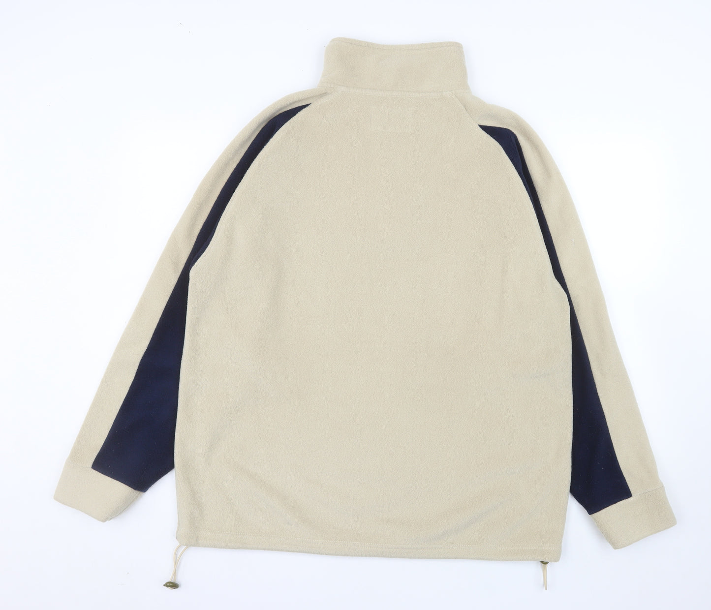 Foxhole Men's Beige Fleece 1/2 Zip Pullover Sweatshirt L