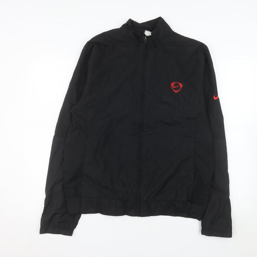Nike Men's Black L Windbreaker Sports Jacket Full Zip