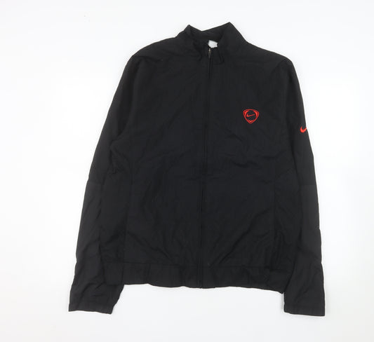 Nike Men's Black L Windbreaker Sports Jacket Full Zip