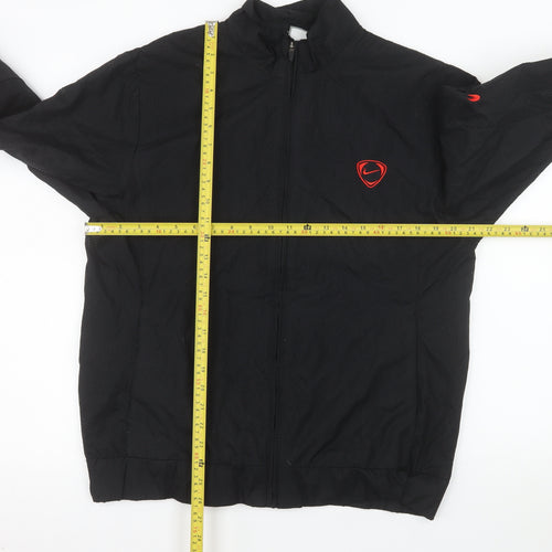 Nike Men's Black L Windbreaker Sports Jacket Full Zip