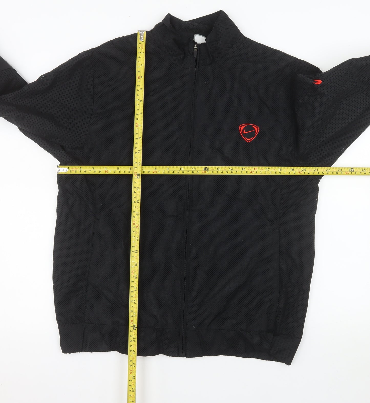 Nike Men's Black L Windbreaker Sports Jacket Full Zip