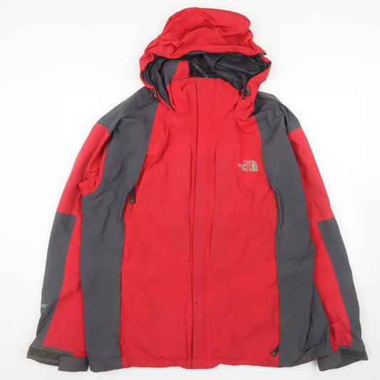 The North Face Mens Red XL Hooded Waterproof Parka Jacket